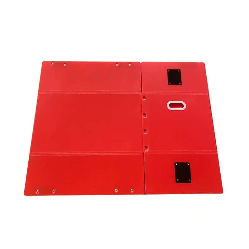 Foldable PP Corrugated Plastic Turnover Box na may Velcro Flap
