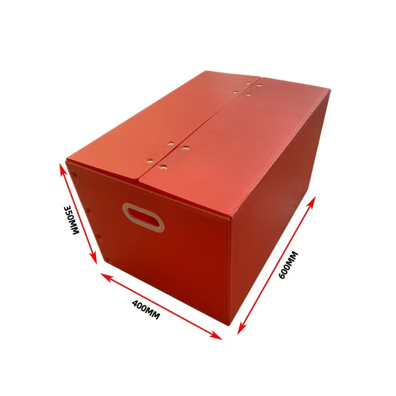 Foldable PP Corrugated Plastic Turnover Box na may Velcro Flap