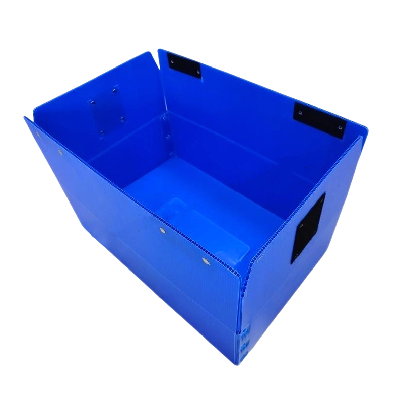 Reusable Foldable Corflute Plastic Carton na May Velcro Fixed Lid