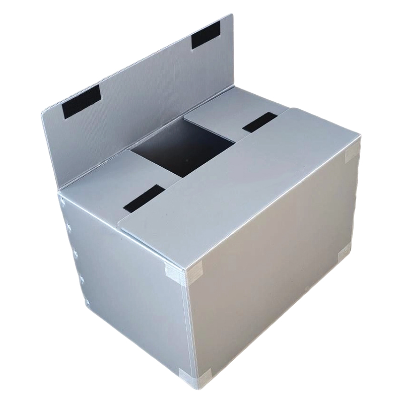 Reusable Foldable Corflute Plastic Carton na May Velcro Fixed Lid