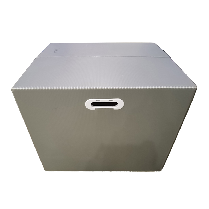 Velcro Closure PP Corrugated Plastic Storage Box na may Hand Hole