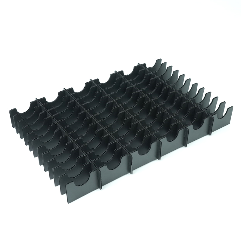 ESD Compartmentalized PP Hollow Board Container na may Grid Divider