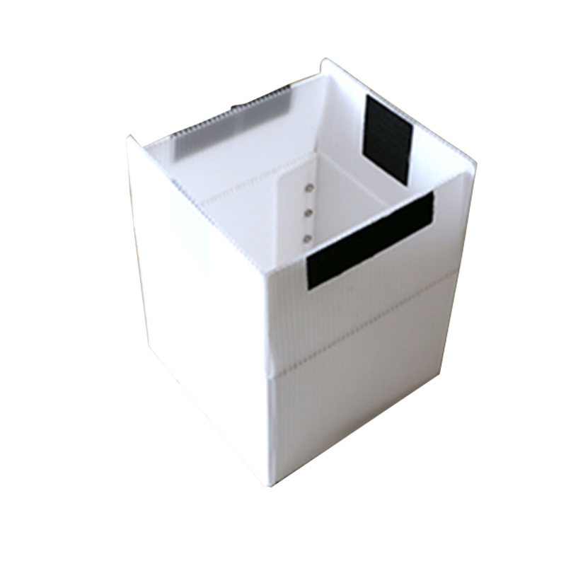 Square Recyclable PP Corrugated Hollow Sheet Box na may Velcro Fastener