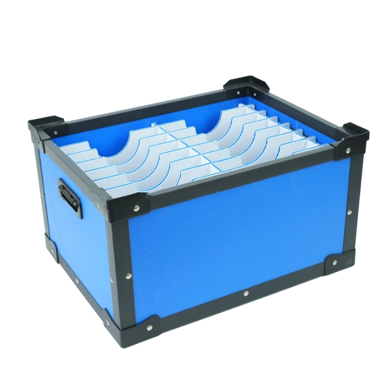 Stackable PP Corrugated Crate Na May Curved Slot Divider