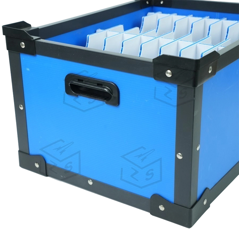 Stackable PP Corrugated Crate Na May Curved Slot Divider