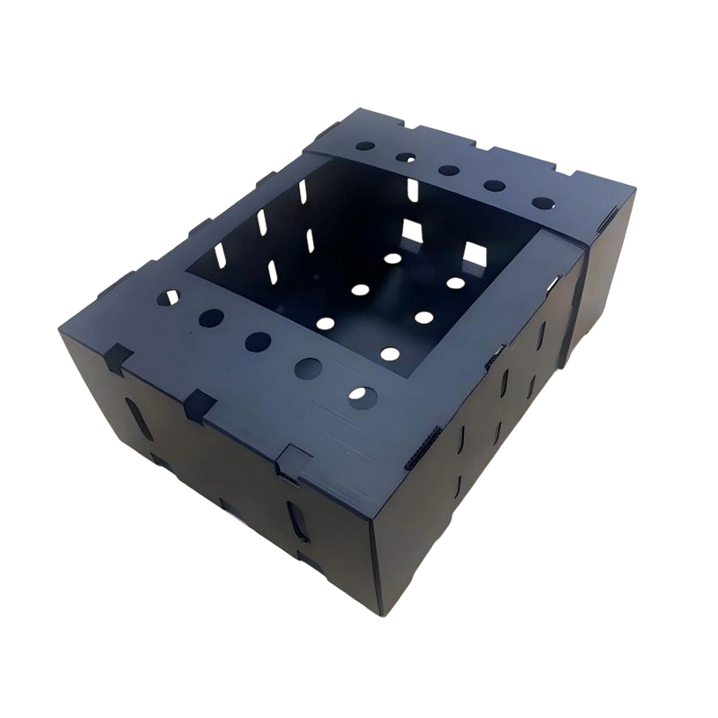 Buksan ang Top Stackable Plastic Corrugated Fruit Packing Box