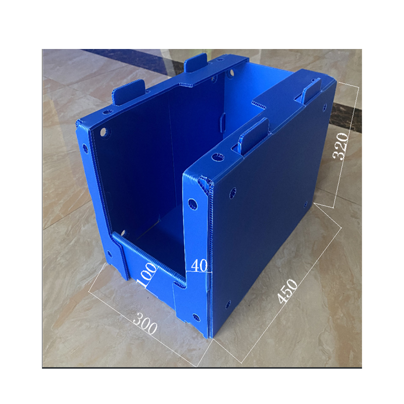 Stackable PP Corrugated Plastic Parts Pick Bin na may Mga Butas sa Gilid