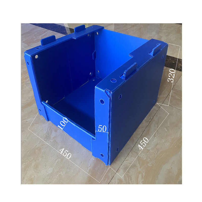 Stackable PP Corrugated Plastic Parts Pick Bin na may Mga Butas sa Gilid